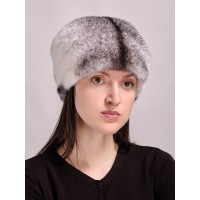 м165-19 // Головной убор меховой женский, цвет -блэк  кросс (крестовка)
