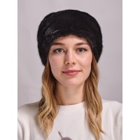 м165-6 // Головной убор меховой женский, цвет -чёрный
