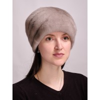 м165-79 // Головной убор меховой женский, цвет -платинум блонд (дымчатый)