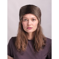 м168-5х-87 // Головной убор меховой женский, цвет -обесцвеченный  махогон