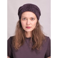м169-а68 // Головной убор меховой женский, цвет -бордовый, (овчина/астраган)