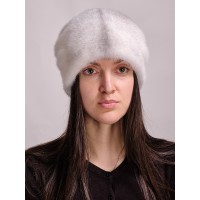 м175-93 // Головной убор меховой женский, цвет -сапфир кросс (сапфировая крестовка)