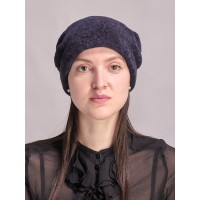 м175-а90 // Головной убор меховой женский, цвет -виолет, (овчина/астраган)